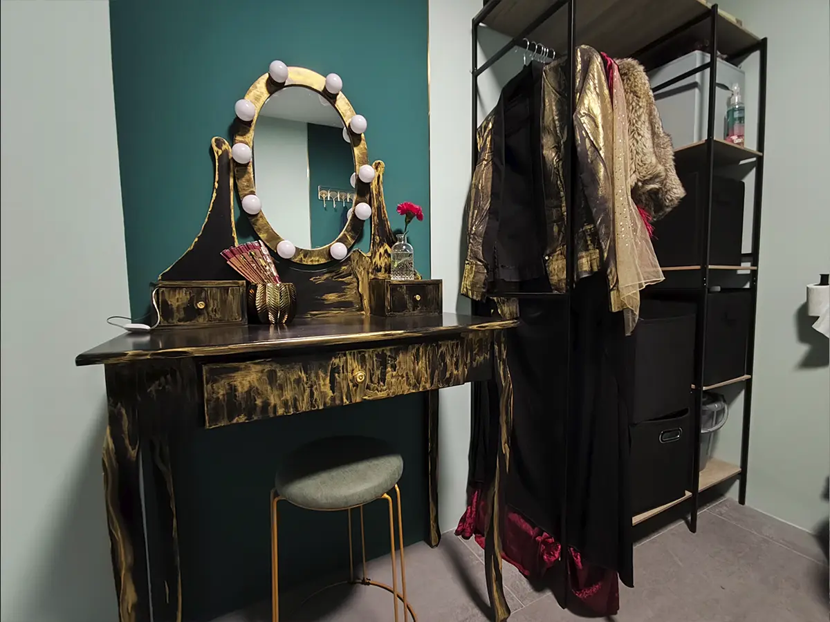 Vestidor y tocador del Camerino de la Sala Boa Negra de Sevilla