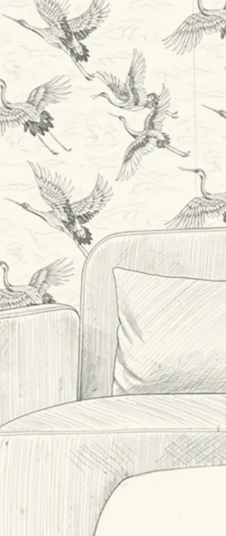 Dibujo del Lounge de La Boa Negra, parte 1